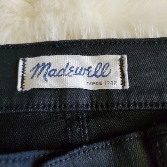 Madewell Skinny Skinny Racetrack Black Coated Moto Jeans Size 28 - Picture 8 of 13